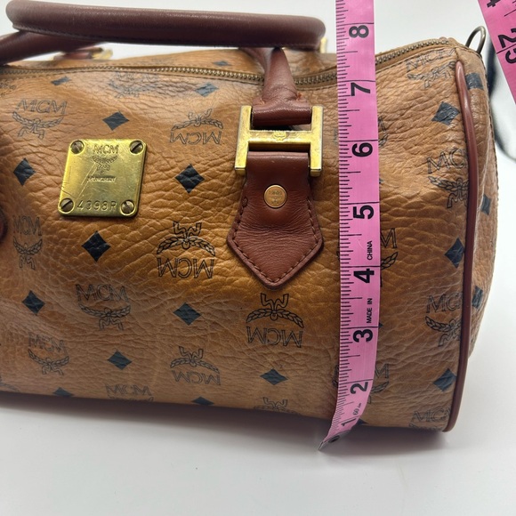 MCM VISETOS Boston bag cognac colored leather - Picture 2 of 9